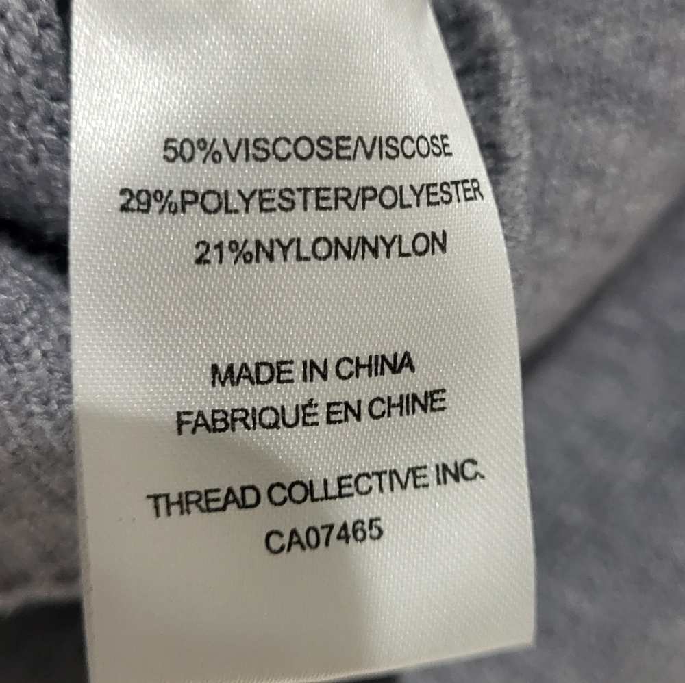 Mexx Cropped Women's Knit Grey Sweater Cableknit Size M - Picture 10 of 10